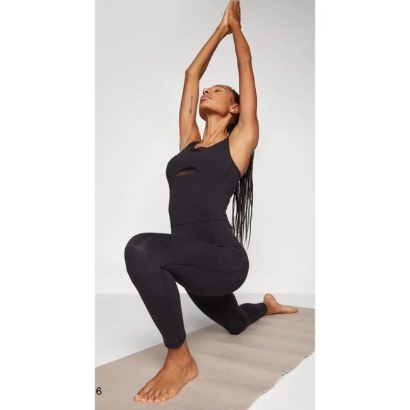 Athleta Salutation Novelty Mesh Bodysuit Size XS Black - Picture 3 of 14